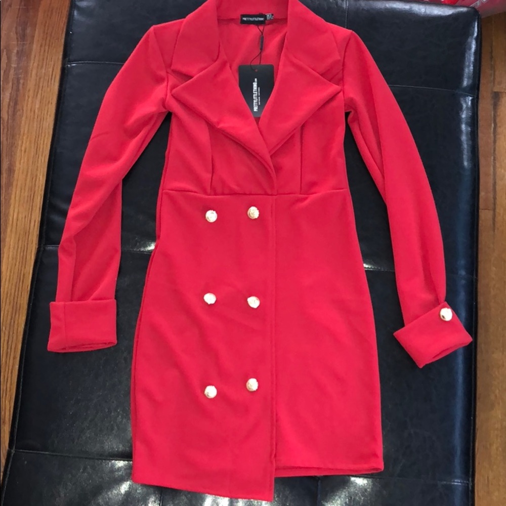 Red blazer dress